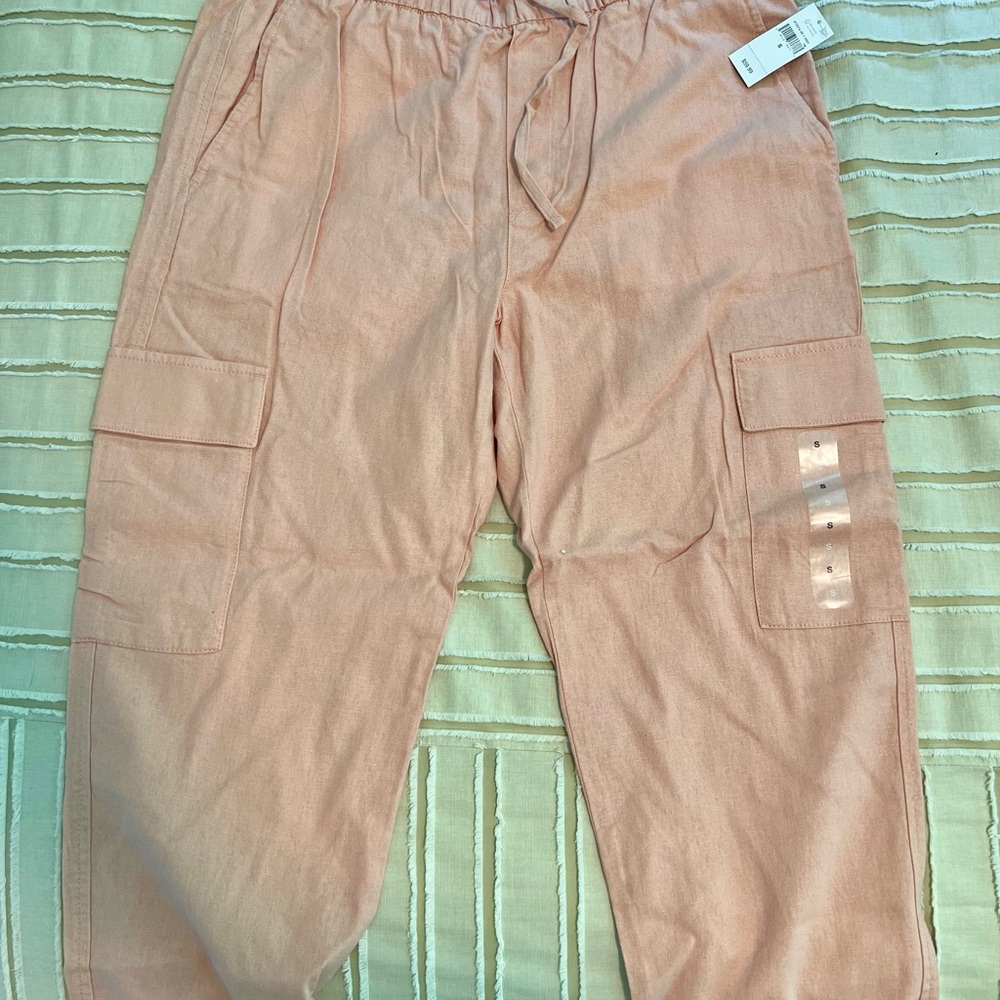GAP Pink Cargo Pants with Elastic Waistband
